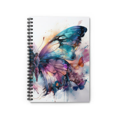 Butterfly Teal & Purple Ink Watercolor Notebook |  Journal for Notes | Diary | Dream Journal