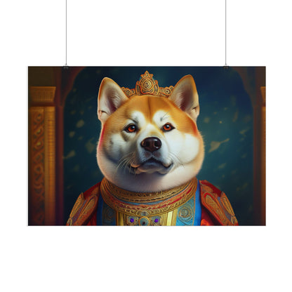 Shiba Dog Renaissance Portrait Print,  Art Print, Wall Decor Gift, Animal Lover Home Decor, wall prints, wall art