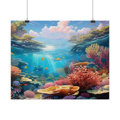 Great Barrier Reef  Australia Coastal Print | Style 3 | Wall Art | Wall Print