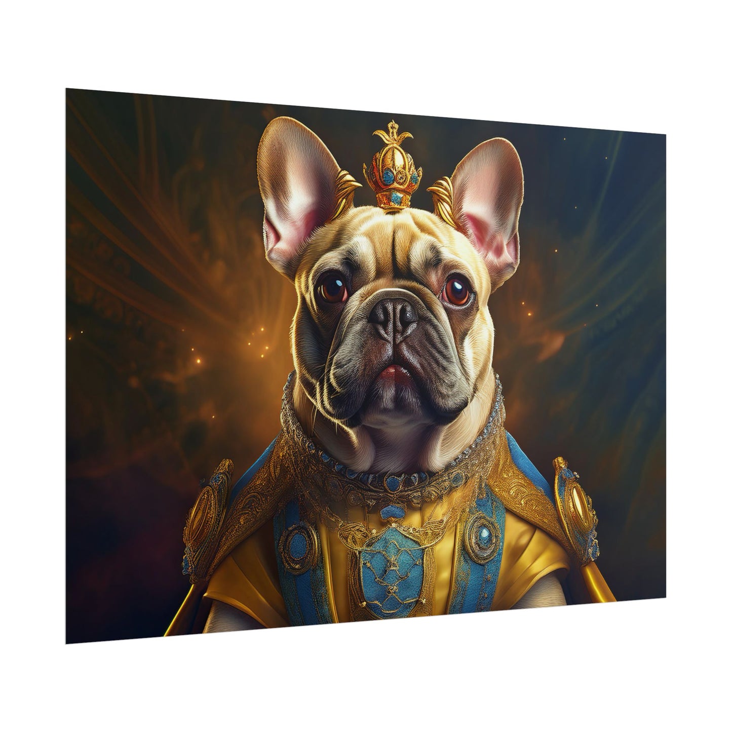 French Bulldog Renaissance Portrait Art Print, Wall Decor Gift, Animal Lover Home Decor, Dog Wall Art