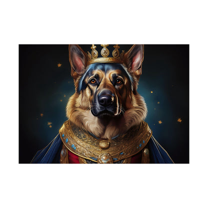 German Shepherd Renaissance Dog Portrait Art Print, Wall Decor Gift, Animal Lover Home Decor, Dog Wall Art