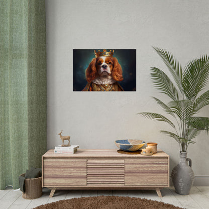 Cavalier King Charles Spaniel Art Pet Portrait Print, Renaissance, Wall Print, Wall Art
