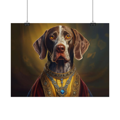 German Shorthaired Pointer Dog Renaissance Pet Portrait, Art Print, Animal Lover gift, Dog Wall Art, wall prints, wall art