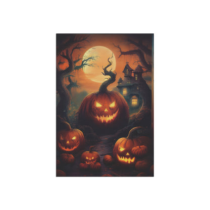 Halloween Scary House Pumpkin Garden House Banner | Seasonal Outdoor Garden & House Décor | Halloween