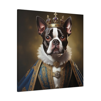 Boston Terrier Renaissance Pet Portrait on Canvas, wall print, wall art, dog portrait, dog art