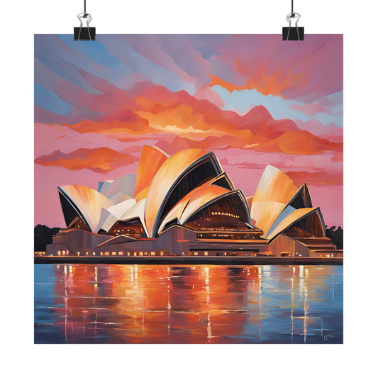 Sydney Opera House Australia Painting Print | Wall Art | Wall Print