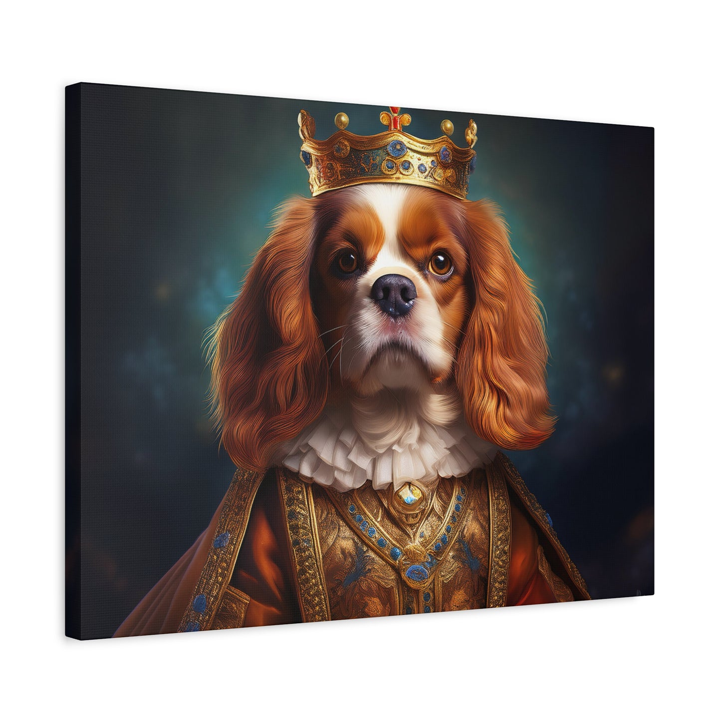 Cavalier King Charles Spaniel Renaissance Pet Portrait on Canvas | Wall art | wall print