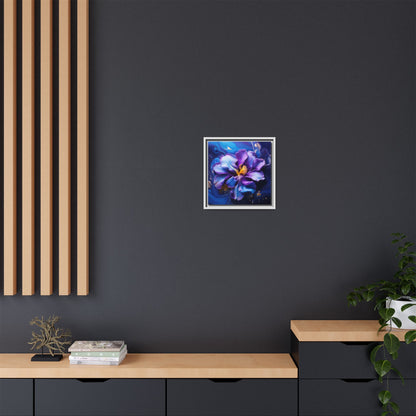 Abstract Iris Floral Square Framed Print - 02