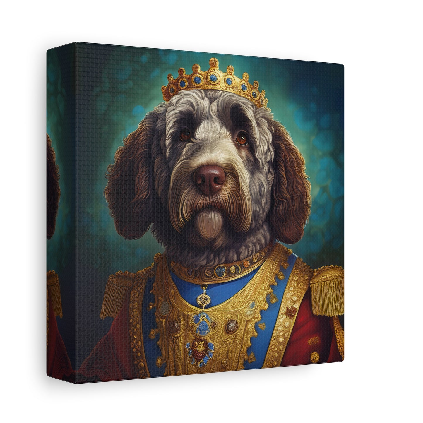 Portuguese Water Dog Renaissance Pet Portrait on Canvas | wall art | wall print