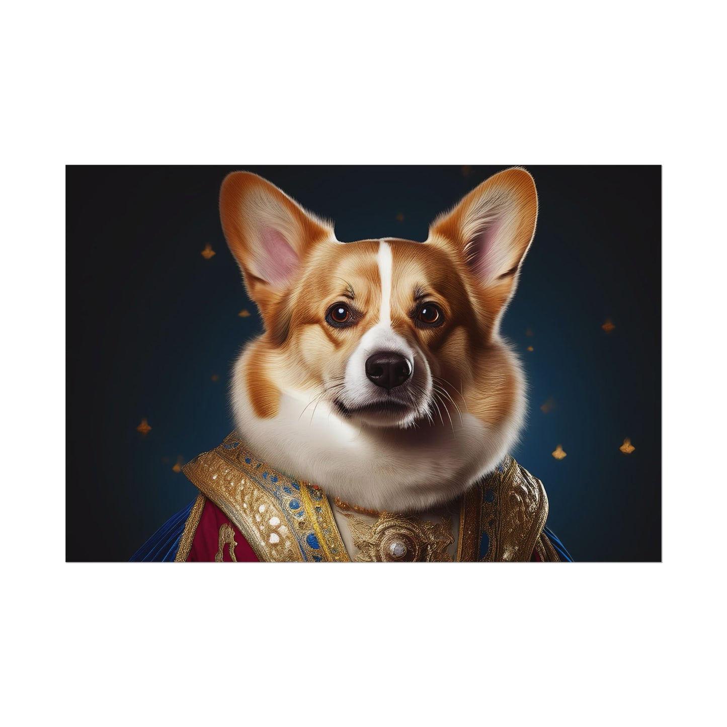 Pembroke Welsh Corgi Renaissance Pet Portrait Print | Wall Art | Wall Print | Dog Art