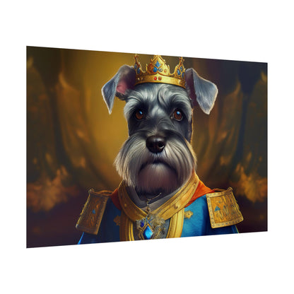 Miniature Schnauzer Dog Renaissance Pet Portrait Art Print | Wall Art | Wall Print