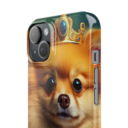 Pomeranian Renassaince Dog Portrait Slim Phone Case