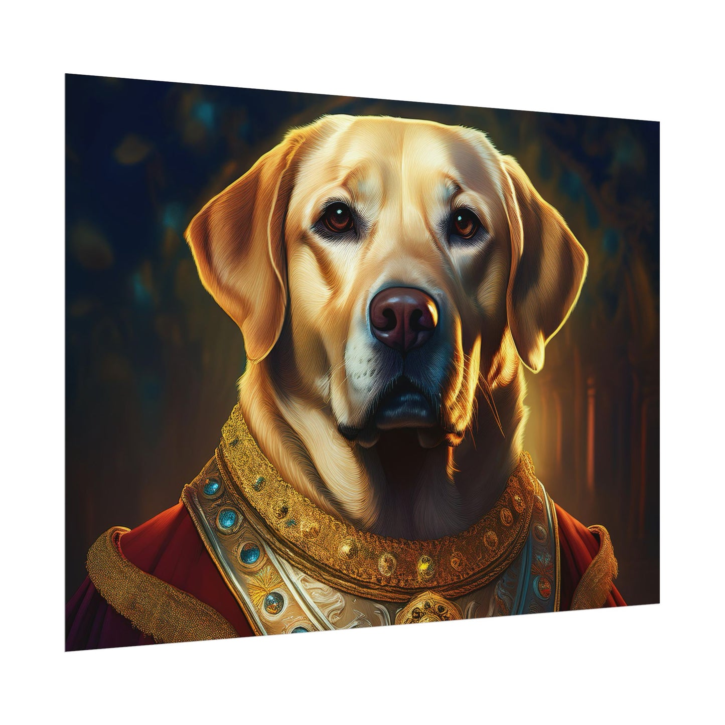 Labrador Retriever Renaissance Pet Portrait Art Print, Wall Decor Gift, Animal Lover Home Decor, Dog Wall Art