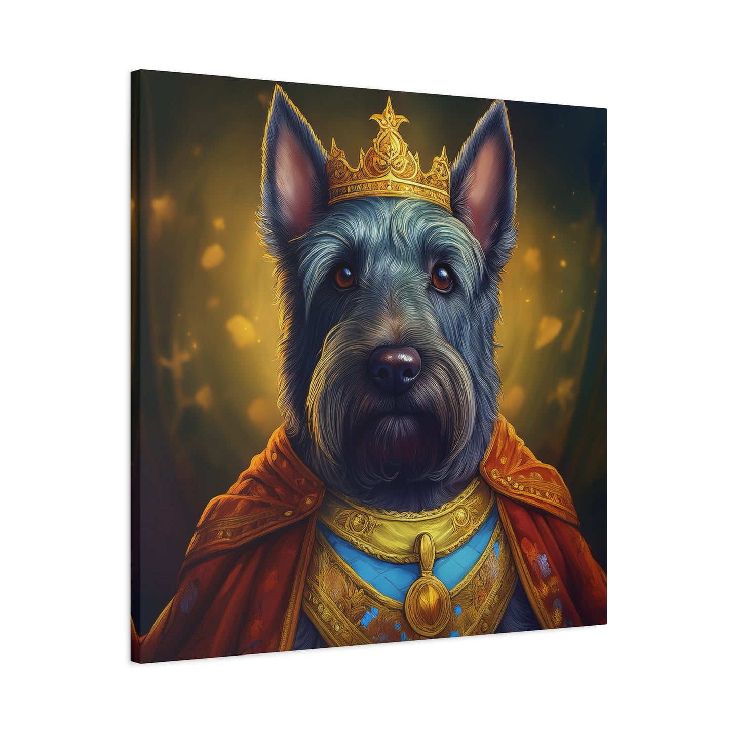Scottish Terrier Renaissance Pet Portrait on Canvas | Wall art, wall print, dog portrait, dog art