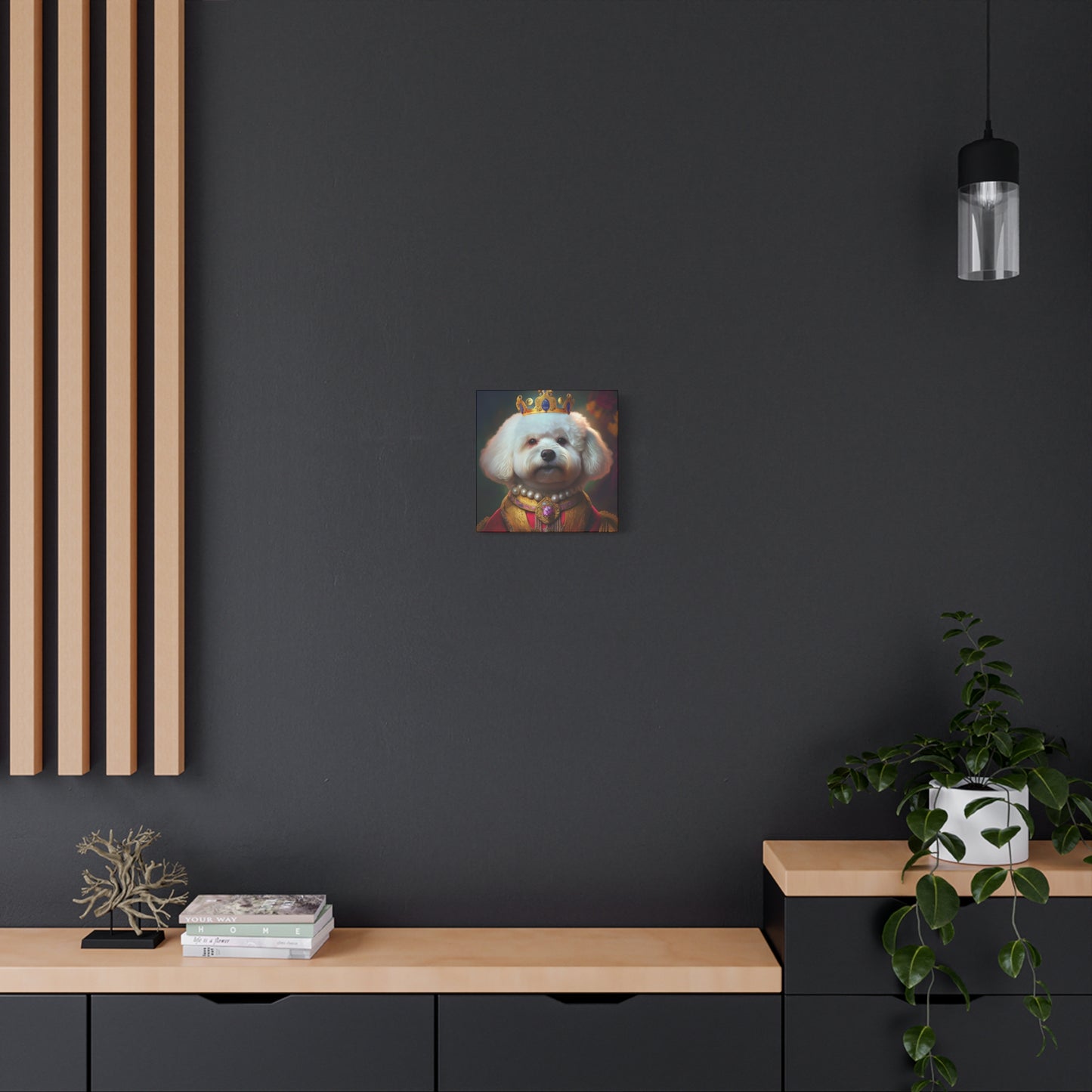 Bichon Frise Renaissance Pet Portrait on Canvas | Wall art | wall print | Dog Art