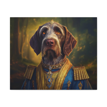 German Wirehaired Pointer Dog Pet Portrait Renaissance - Canvas, wall art, wall print, dog portrait, dog art
