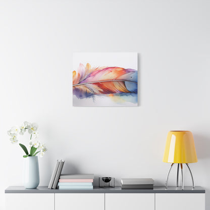 Rainbow Feather Watercolor Canvas Print - 3 | Elegant Wall Art & Prints | Unique Home Decor | Wall Print | Wall Art