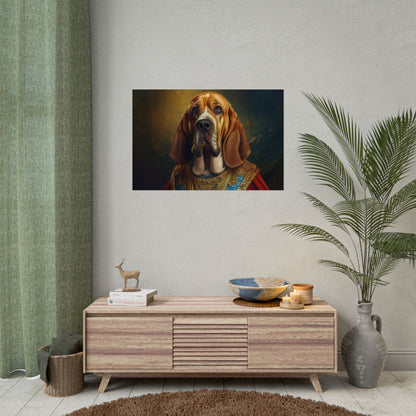 Bloodhound Renaissance Dog Portrait Art Print, Wall Decor Gift, Animal Lover Home Decor, Dog Wall Art