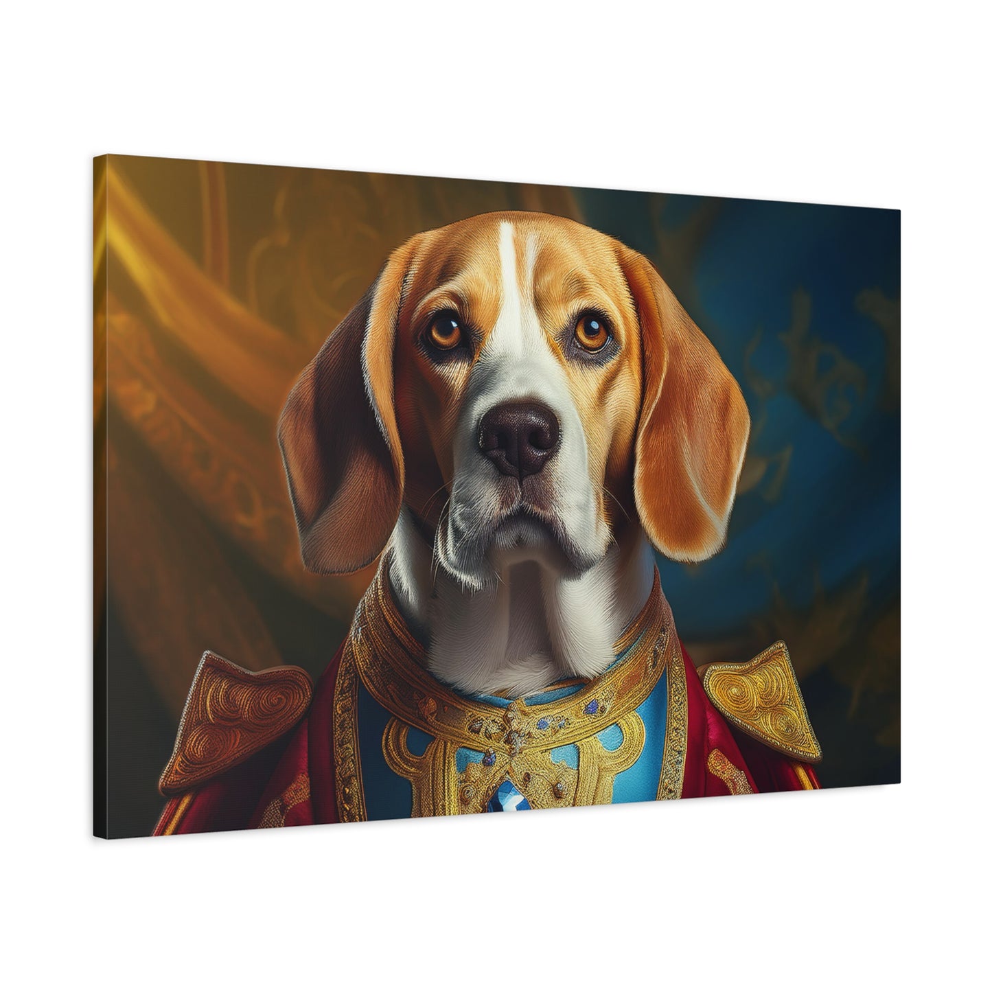 Beagle Renaissance Pet Dog Portrait  - Canvas, wall art, wall print, dog portrait, dog art