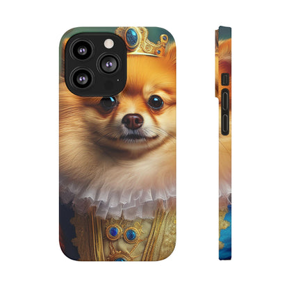 Pomeranian Renassaince Dog Portrait Slim Phone Case