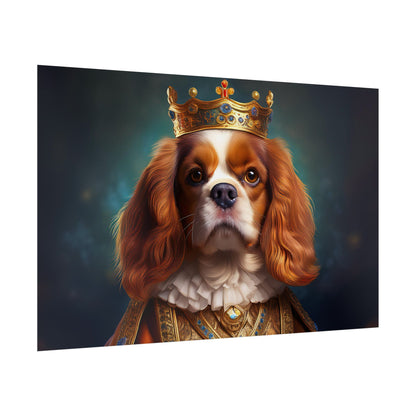 Cavalier King Charles Spaniel Art Pet Portrait Print, Renaissance, Wall Print, Wall Art