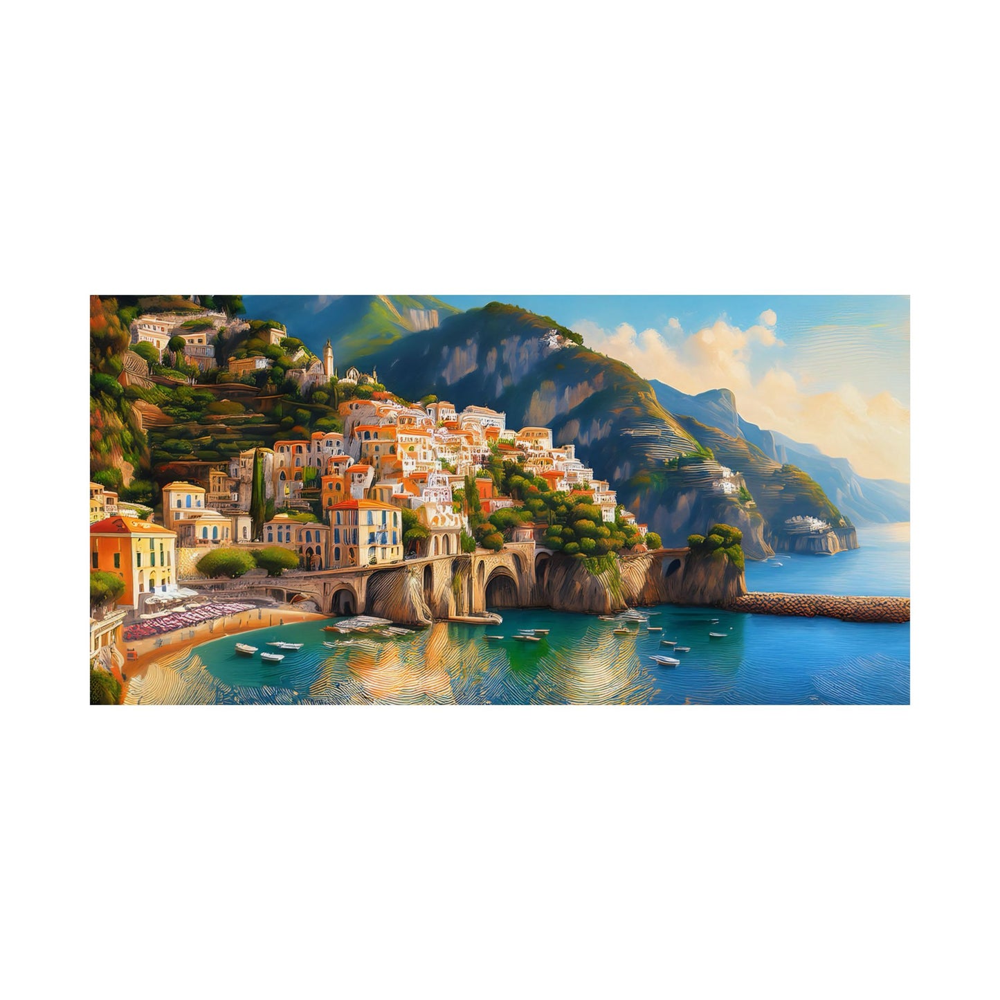 Amalfi Coast Italy Coastal Print | Style 1 | Wall Art | Wall Print