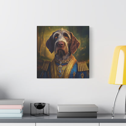 German Wirehaired Pointer Dog Pet Portrait Renaissance - Canvas, wall art, wall print, dog portrait, dog art