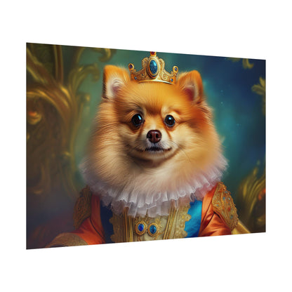 Pomeranian Renaissance Dog Portrait Art Print, Wall Decor Gift, Animal Lover Home Decor, Dog Wall Art