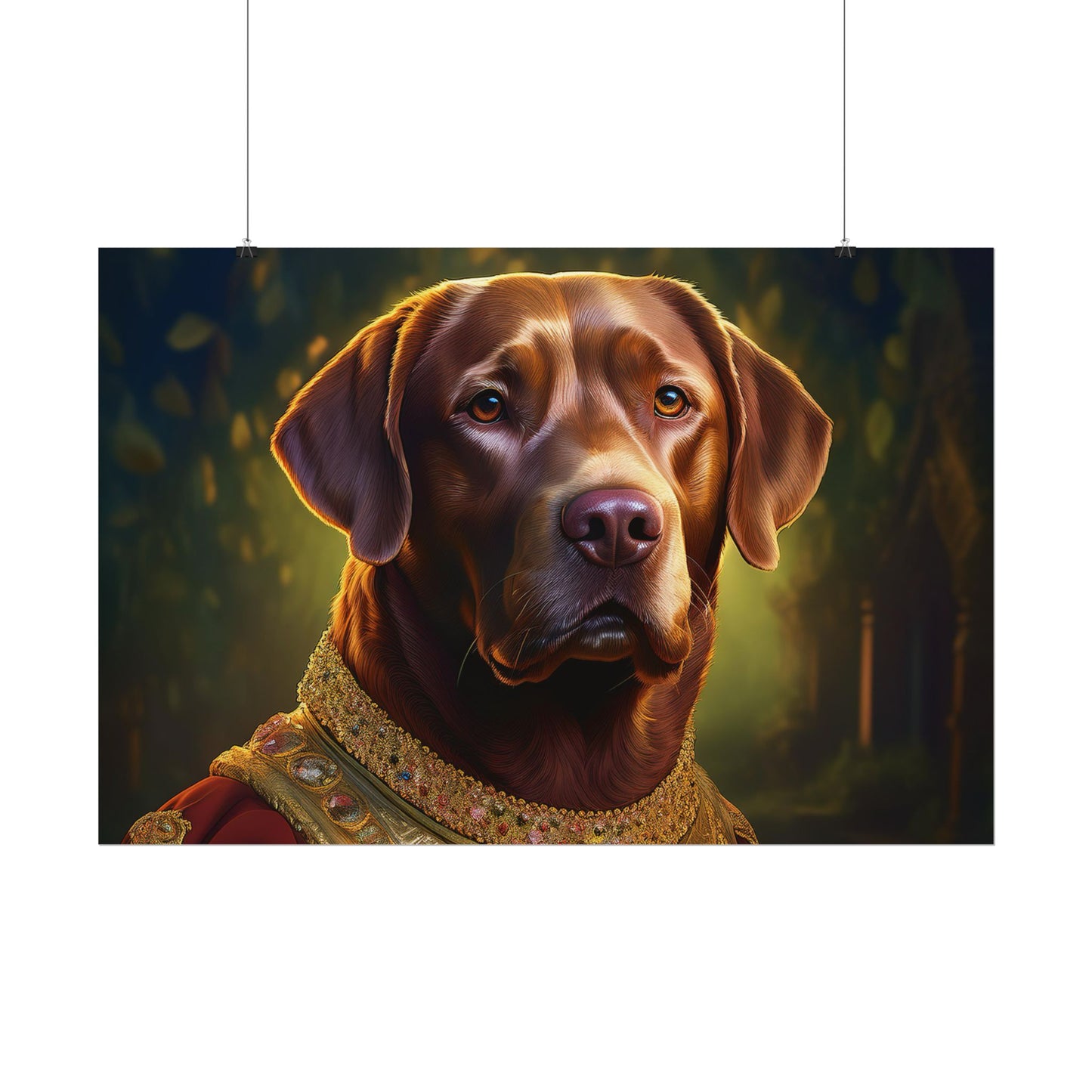 Chesapeake Bay Retriever Dog Renaissance Pet Portrait Print, Animal Lover print, Dog Wall Art, wall print, wall art
