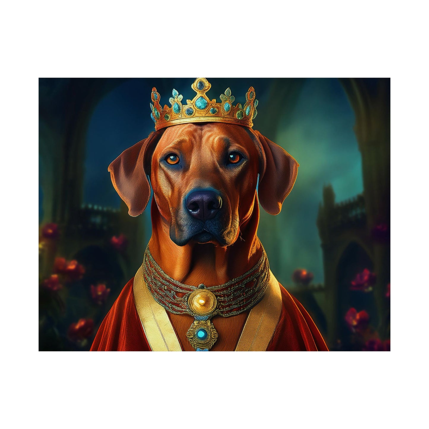 Rhodesian Ridgeback Dog Renaissance Pet Portrait, Rhodesian Ridgeback Art Print,  Animal Lover Art, Wall art, wall print