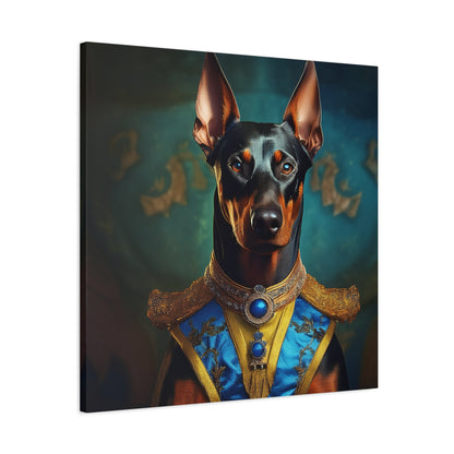 Doberman Pinscher Renaissance Pet Portrait on Canvas | wall art | wall print | Dog Art