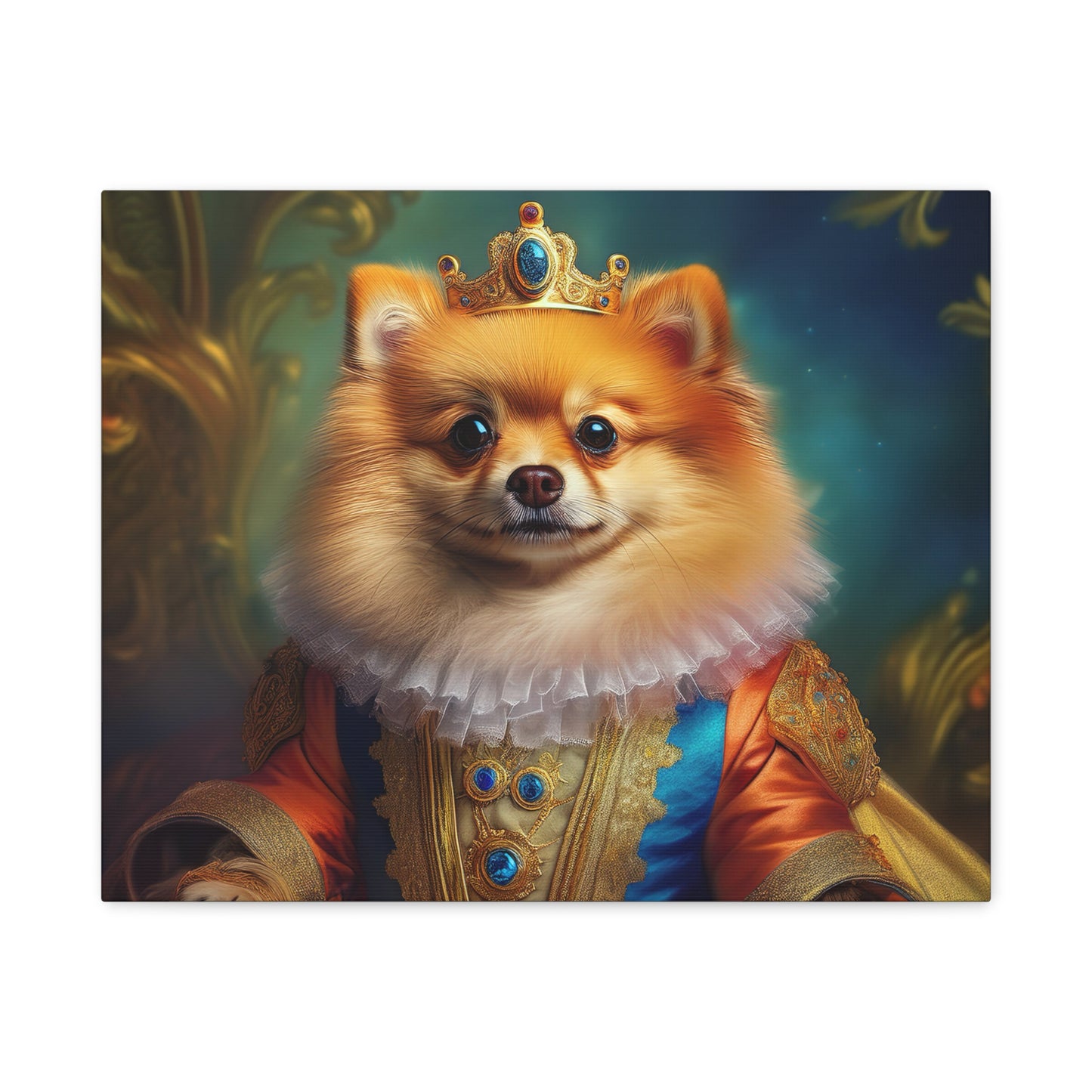 Pomeranian  Renaissance  Pet Portrait - Canvas - dog art, dog portait, wall art, wall print