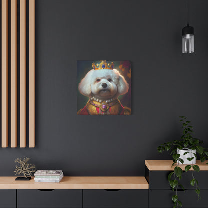 Bichon Frise Renaissance Pet Portrait on Canvas | Wall art | wall print | Dog Art