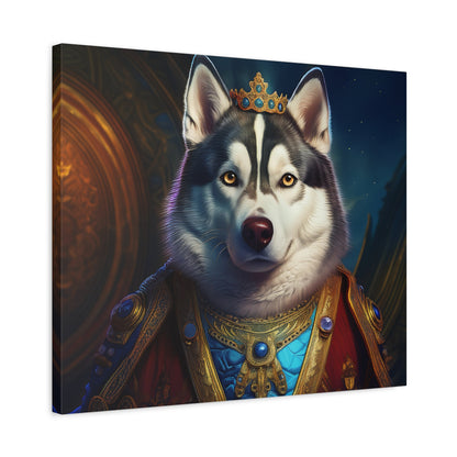 Siberian Husky Renaissance Pet Portrait on Canvas, wall art, wall print, dog portrait, dog art