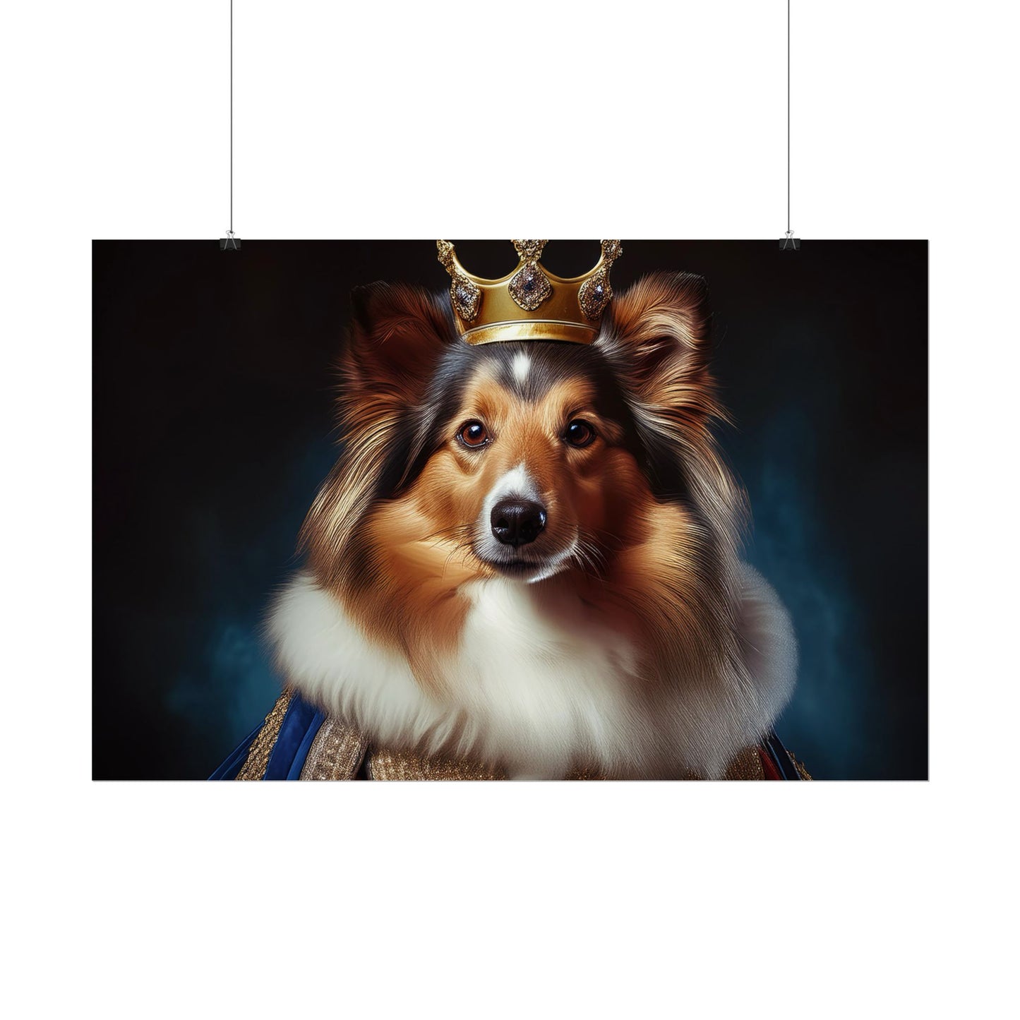 Shetland Sheepdog Renaissance Dog Portrait Art Print, Wall Decor Gift, Animal Lover Home Decor, Dog Wall Art