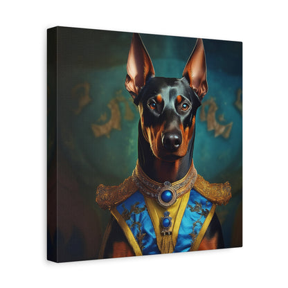 Doberman Pinscher Renaissance Pet Portrait on Canvas | wall art | wall print | Dog Art