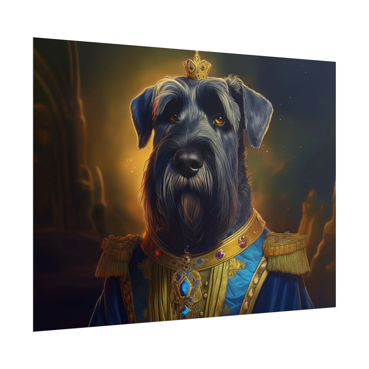 Giant Schnauzer Pet Renaissance Portrait Print, Dog Lover Wall Print | Wall Art | Wall Print