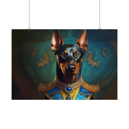 Doberman Pinscher Renaissance  Dog Pet Portrait Print | Wall Art | Wall Print | Dog Art