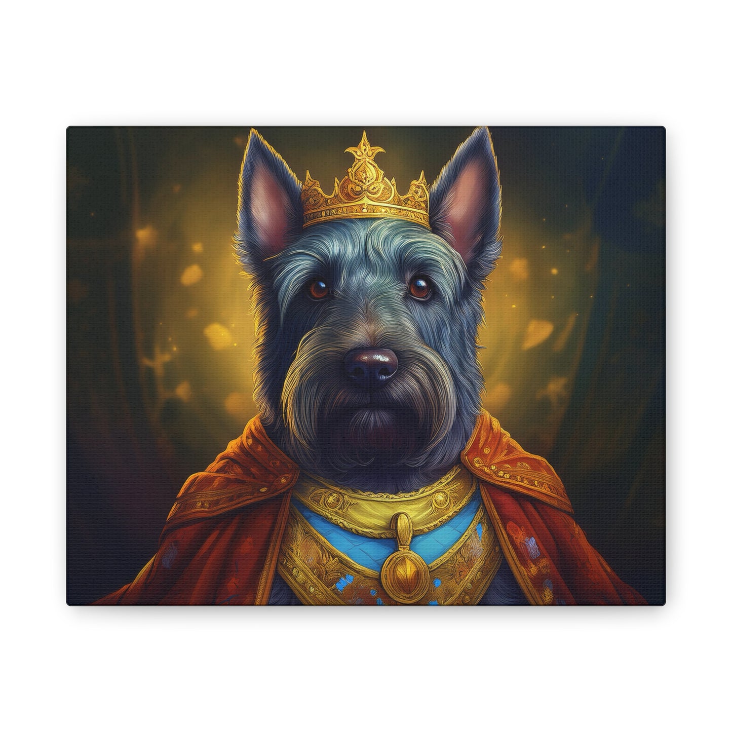 Scottish Terrier Renaissance Pet Portrait on Canvas | Wall art, wall print, dog portrait, dog art