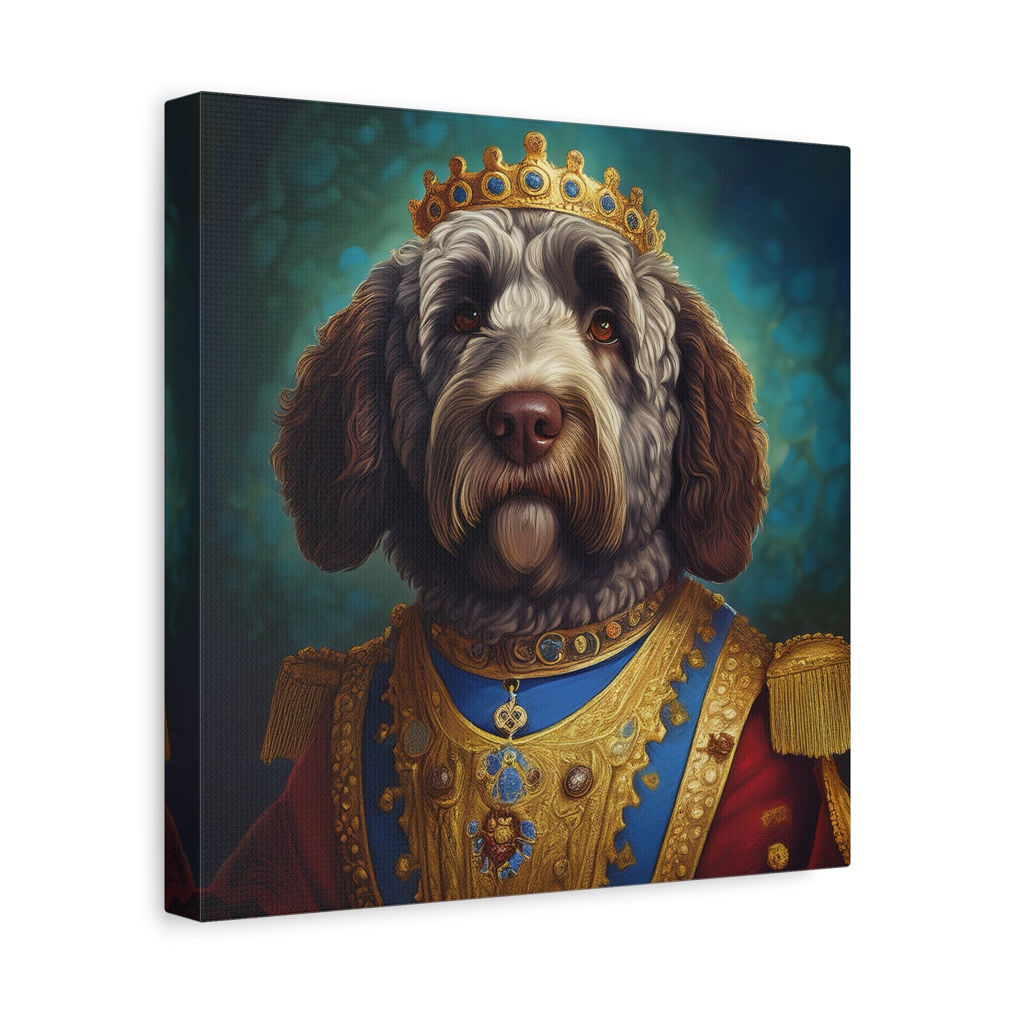 Portuguese Water Dog Renaissance Pet Portrait on Canvas | wall art | wall print