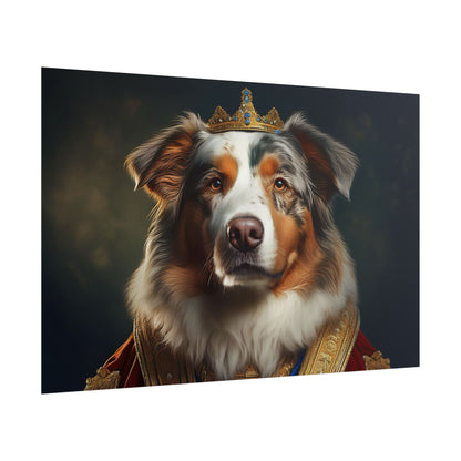 Australian Shepherd Dog Renaissance Pet Portrait Print | Wall Art | Wall Print