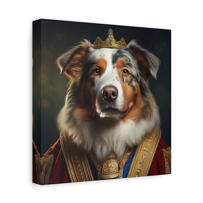 Australian Shepherd Pet Portrait Renaissance - Canvas, wall art, wall print, dog art, dog print