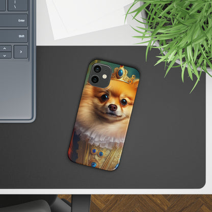 Pomeranian Renassaince Dog Portrait Slim Phone Case