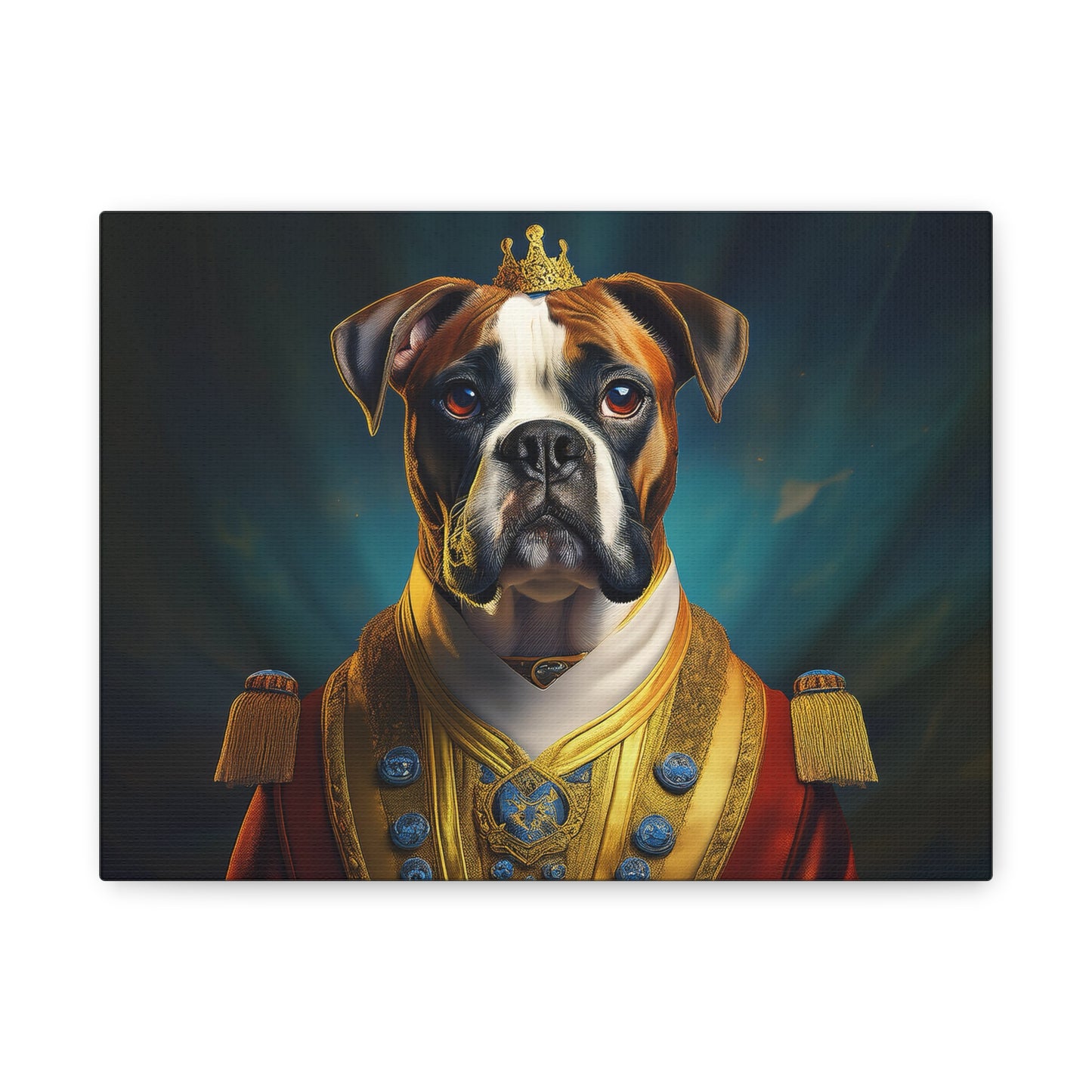 Boxer Renaissance Pet Portrait  on Canvas, wall art, wall print, dog portrait, dog art