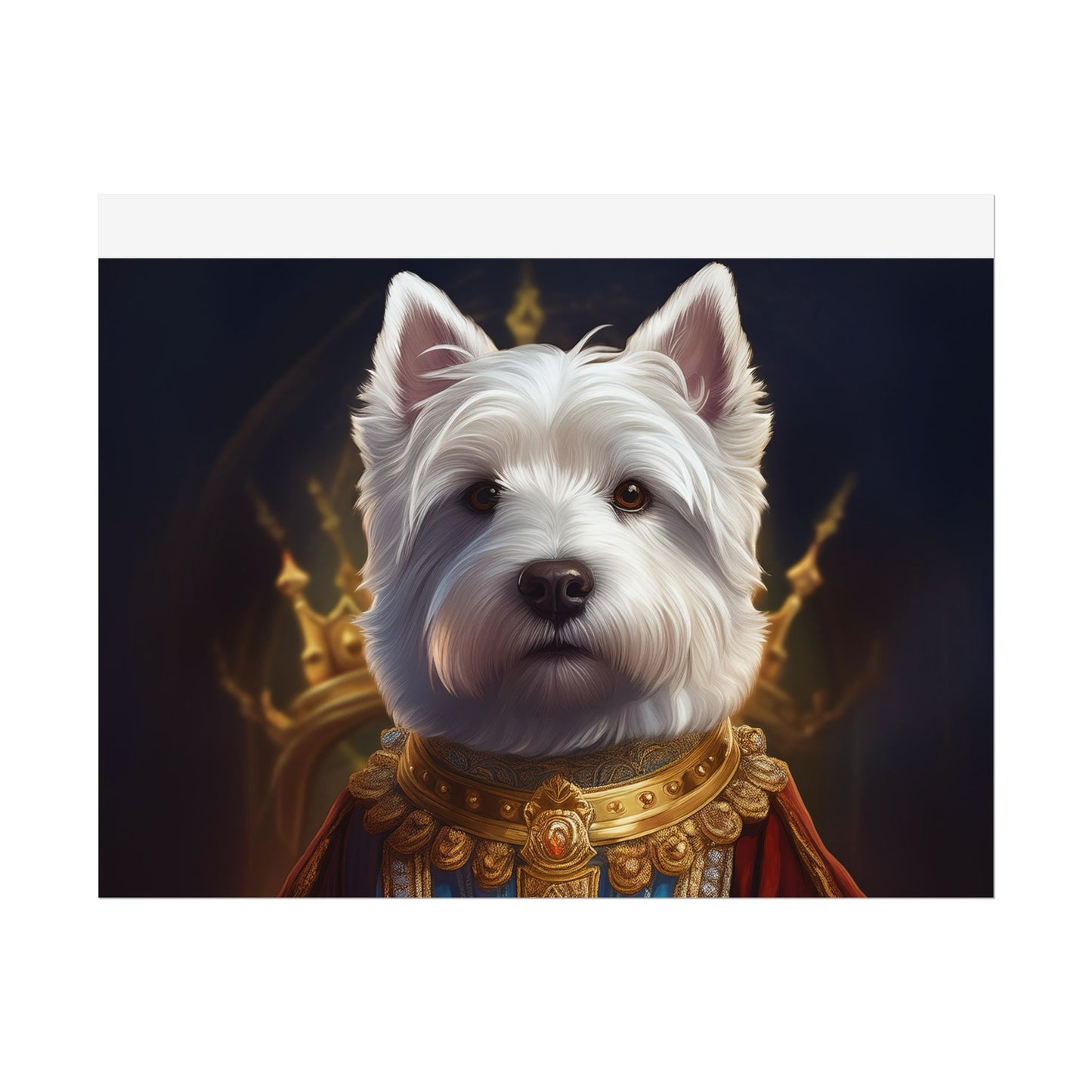 West Highland White Terrier Dog Renaissance Pet Portrait Print, West Highland White Terrier Art Print, Dog Wall Art, Wall Print, Wall Art