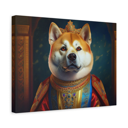 Shiba Renaissance Pet Portrait on Canvas, wall art, wall print, dog portrait, dog art