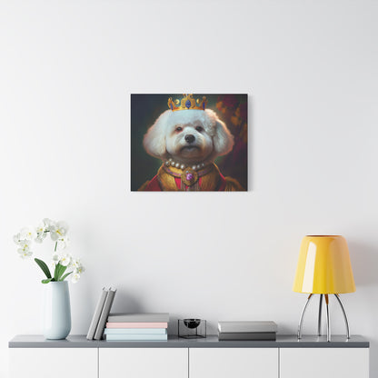 Bichon Frise Renaissance Pet Portrait on Canvas | Wall art | wall print | Dog Art