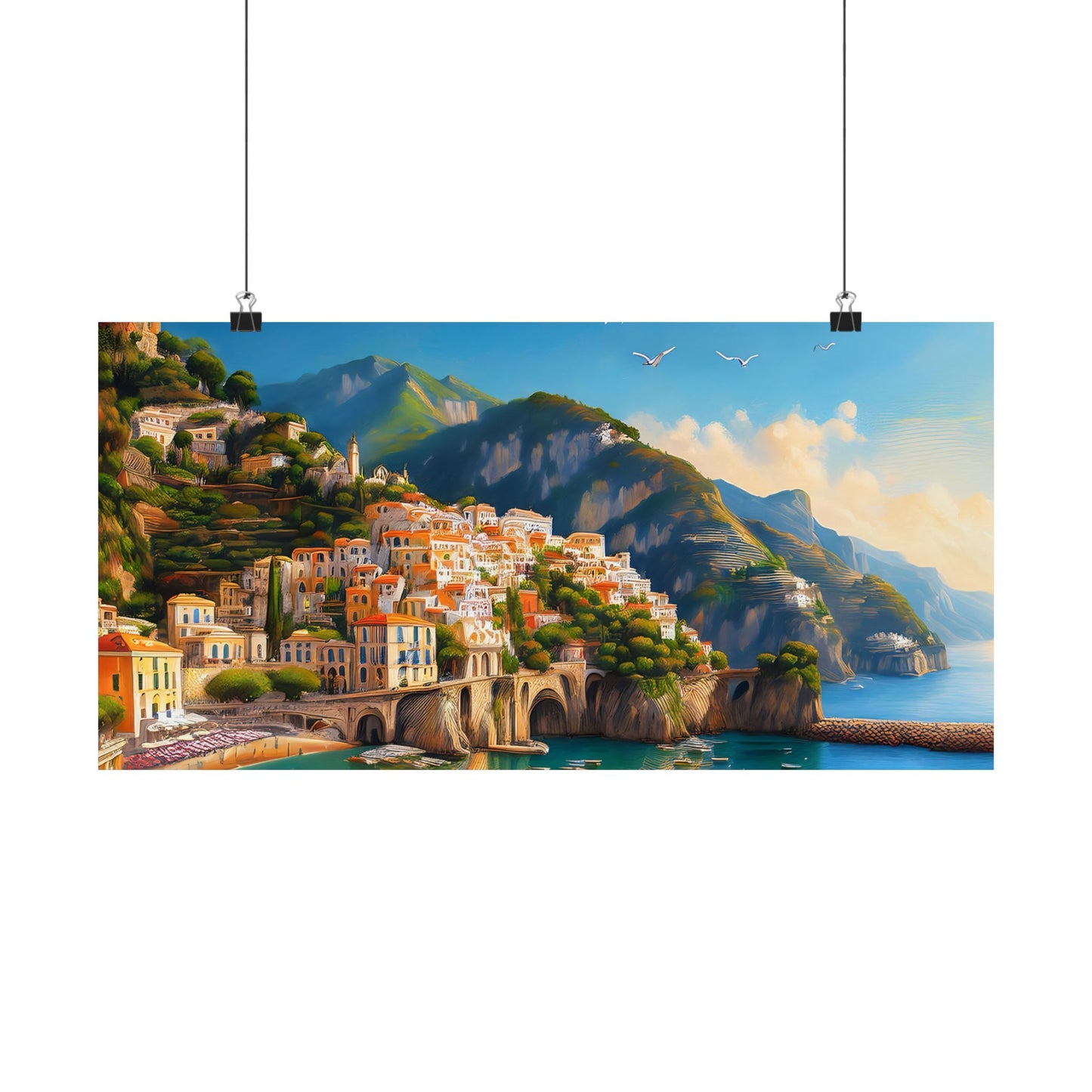 Amalfi Coast Italy Coastal Print | Style 1 | Wall Art | Wall Print