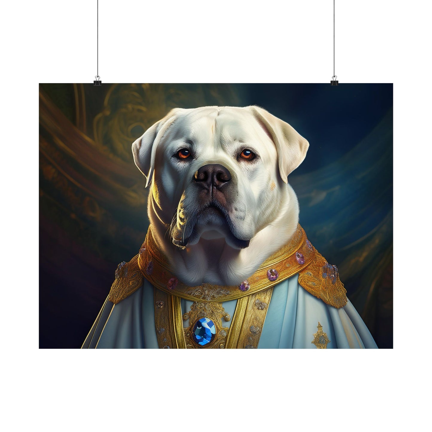 Mastiff Renaissance Pet Portrait Print, Unique Wall Art, Wall Print, Dog Art, Pet Art