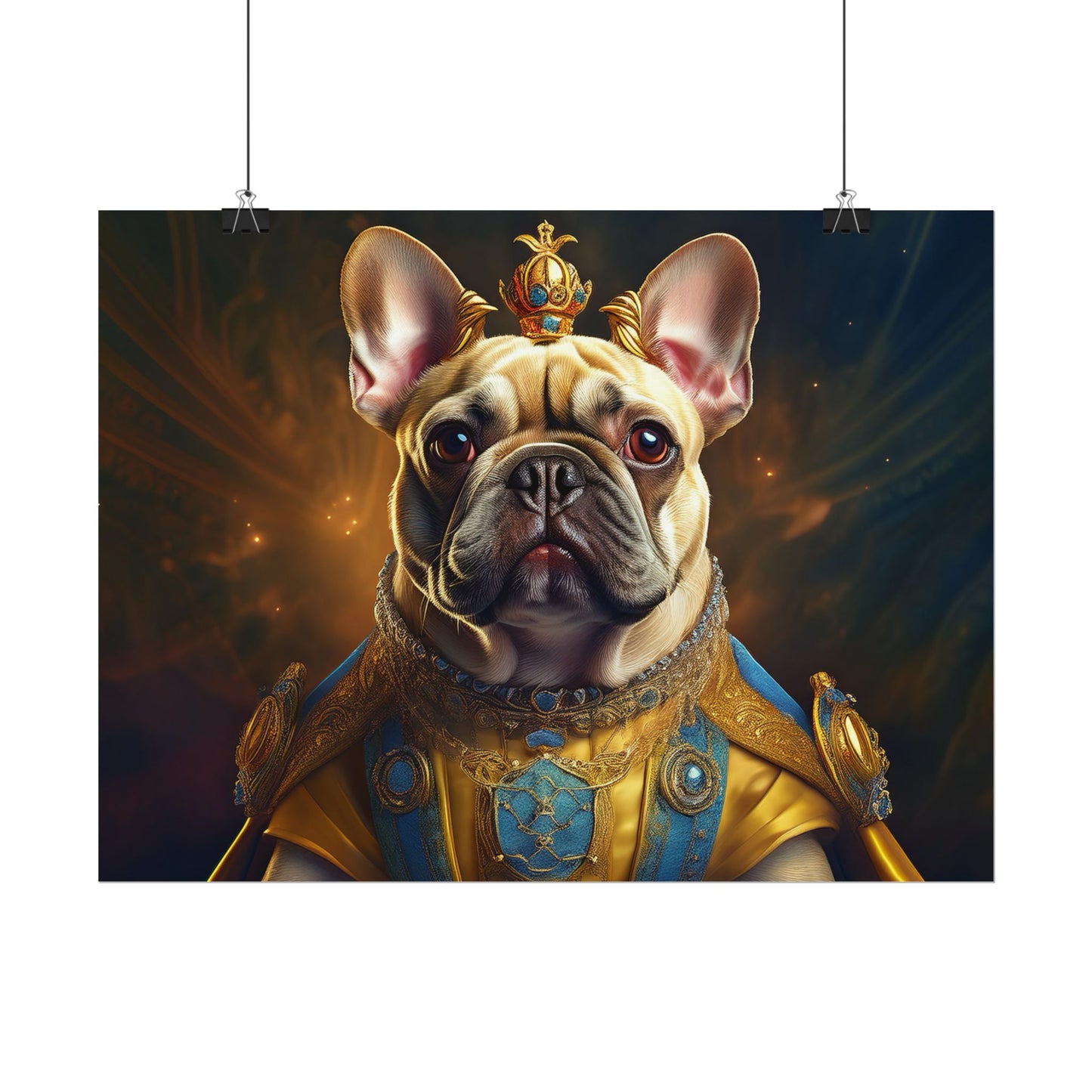 French Bulldog Renaissance Portrait Art Print, Wall Decor Gift, Animal Lover Home Decor, Dog Wall Art